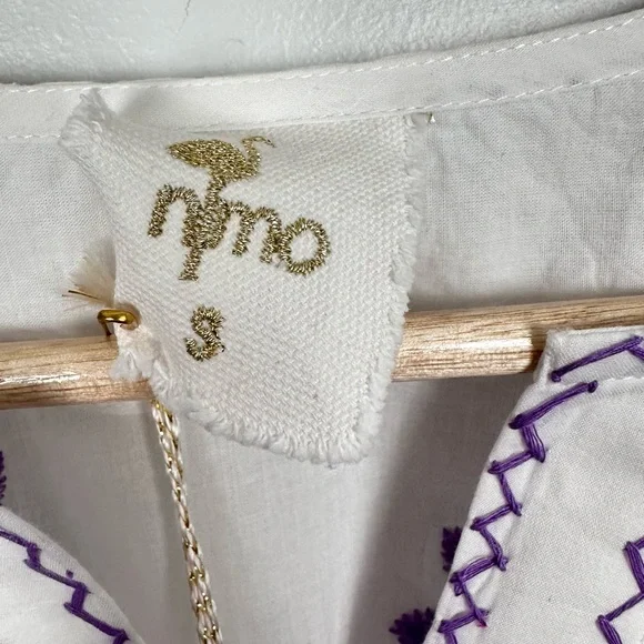 NIMO WITH LOVE White and Purple Azurite Dress NEW - Picture 11 of 12